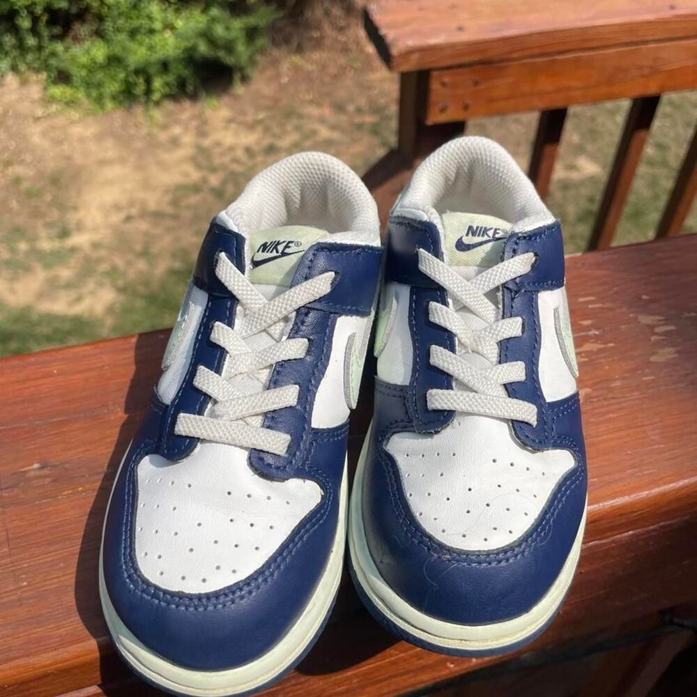 Toddler 10 Nike Dunks Blue light green & white Sneakers